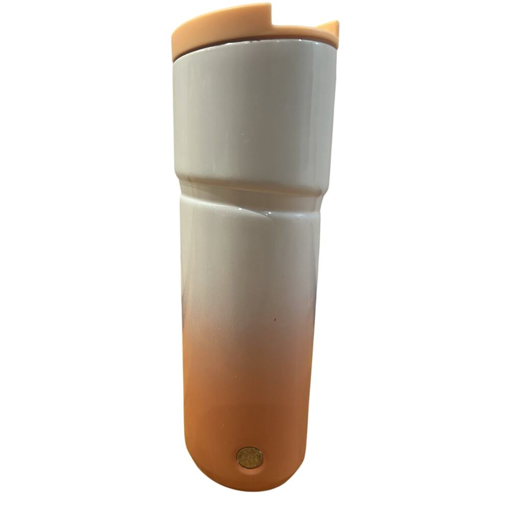 Starbucks 2020 White & Peach Ombre Vacuum Insulated Hot 16 oz Tumbler